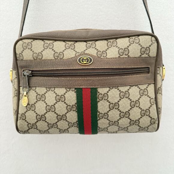 Gucci Handbags - Authentic Vintage Gucci GG Supreme Sherry Line PVC Leather Shoulder Bag COA Incl